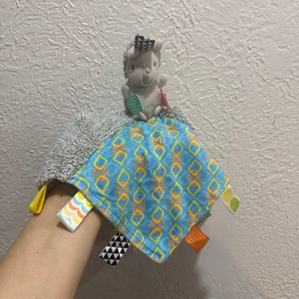 Heather Hedgehog Character Blanket Baby Lovey Soft Toy with Satin Tags 13x13